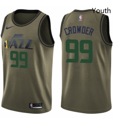 Youth Nike Utah Jazz 99 Jae Crowder Swingman Green Salute to Service NBA Jersey Youth Nike Utah Jazz 99 Jae Crowder Swingman Green Salute to Service NBA Jersey