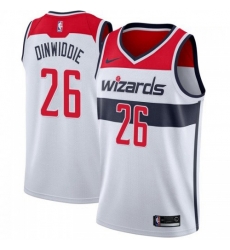 Men Nike Washington Wizards 26 Spencer Dinwiddie White Association Edition NBA Swingman Jersey Men Nike Washington Wizards 26 Spencer Dinwiddie White Association Edition NBA Swingman Jersey