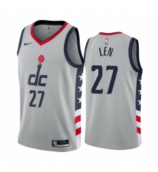Men Nike Washington Wizards 27 Alex Len Gray NBA Swingman 2020 21 City Edition Jersey Men Nike Washington Wizards 27 Alex Len Gray NBA Swingman 2020 21 City Edition Jersey
