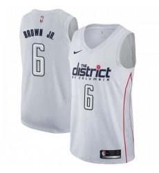 Men Nike Washington Wizards 6 Troy Brown Jr White NBA Swingman City Edition Jersey Men Nike Washington Wizards 6 Troy Brown Jr White NBA Swingman City Edition Jersey