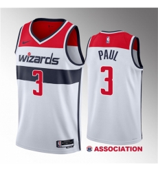 Men Washington Wizards 3 Chris Paul White Association Edition Stitched Jersey Men Washington Wizards 3 Chris Paul White Association Edition Stitched Jersey