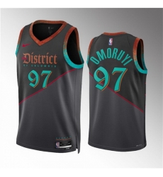 Men Washington Wizards 97 Eugene Omoruyi Black 2023 24 City Edition Stitched Basketball Jersey Men Washington Wizards 97 Eugene Omoruyi Black 2023 24 City Edition Stitched Basketball Jersey