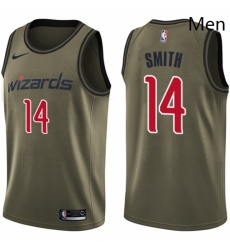 Mens Nike Washington Wizards 14 Jason Smith Swingman Green Salute to Service NBA Jersey Mens Nike Washington Wizards 14 Jason Smith Swingman Green Salute to Service NBA Jersey