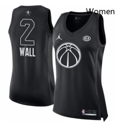 Womens Nike Jordan Washington Wizards 2 John Wall Swingman Black 2018 All Star Game NBA Jersey Womens Nike Jordan Washington Wizards 2 John Wall Swingman Black 2018 All Star Game NBA Jersey