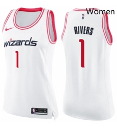 Womens Nike Washington Wizards 1 Austin Rivers Swingman White Pink Fashion NBA Jersey Womens Nike Washington Wizards 1 Austin Rivers Swingman White Pink Fashion NBA Jersey