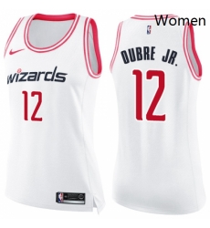 Womens Nike Washington Wizards 12 Kelly Oubre Jr Swingman WhitePink Fashion NBA Jersey Womens Nike Washington Wizards 12 Kelly Oubre Jr Swingman WhitePink Fashion NBA Jersey