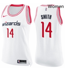 Womens Nike Washington Wizards 14 Jason Smith Swingman WhitePink Fashion NBA Jersey Womens Nike Washington Wizards 14 Jason Smith Swingman WhitePink Fashion NBA Jersey