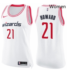 Womens Nike Washington Wizards 21 Dwight Howard Swingman White Pink Fashion NBA Jersey Womens Nike Washington Wizards 21 Dwight Howard Swingman White Pink Fashion NBA Jersey