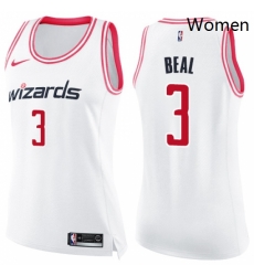 Womens Nike Washington Wizards 3 Bradley Beal Swingman WhitePink Fashion NBA Jersey Womens Nike Washington Wizards 3 Bradley Beal Swingman WhitePink Fashion NBA Jersey