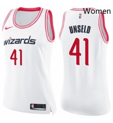 Womens Nike Washington Wizards 41 Wes Unseld Swingman WhitePink Fashion NBA Jersey Womens Nike Washington Wizards 41 Wes Unseld Swingman WhitePink Fashion NBA Jersey