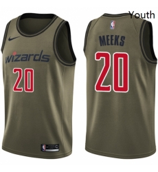 Youth Nike Washington Wizards 20 Jodie Meeks Swingman Green Salute to Service NBA Jersey Youth Nike Washington Wizards 20 Jodie Meeks Swingman Green Salute to Service NBA Jersey