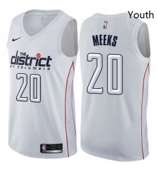 Youth Nike Washington Wizards 20 Jodie Meeks Swingman White NBA Jersey City Edition Youth Nike Washington Wizards 20 Jodie Meeks Swingman White NBA Jersey City Edition