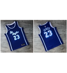 Lakers 23 Lebron James Blue Printed Nike Swingman Jersey Lakers 23 Lebron James Blue Printed Nike Swingman Jersey