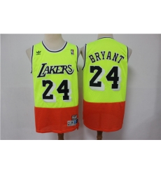 Lakers 24 Kobe Bryant Fluorescent Green Orange Split Hardwood Classics Jersey Lakers 24 Kobe Bryant Fluorescent Green Orange Split Hardwood Classics Jersey