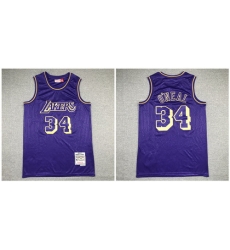 Lakers 34 Shaquille O 27Neal Purple 1996 97 Hardwood Classics Jersey Lakers 34 Shaquille O 27Neal Purple 1996 97 Hardwood Classics Jersey