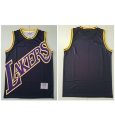 Lakers Big Face Black Hardwood Classics Swingman Jersey Lakers Big Face Black Hardwood Classics Swingman Jersey