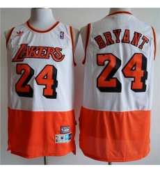 Los Angeles Lakers 24 Kobe Bryant White Orange Split Hardwood Classics Jersey Los Angeles Lakers 24 Kobe Bryant White Orange Split Hardwood Classics Jersey