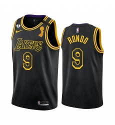 Los Angeles Lakers Rajon Rondo 2020 NBA Finals Champions Jersey Black Mamba Inspired Los Angeles Lakers Rajon Rondo 2020 NBA Finals Champions Jersey Black Mamba Inspired