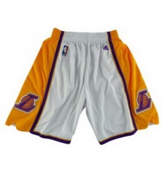Los Angeles Lakers White Mesh Swingman NBA Shorts Los Angeles Lakers White Mesh Swingman NBA Shorts