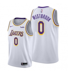 Men Lakers Russell Westbrook 2021 trade white association edition jersey Men Lakers Russell Westbrook 2021 trade white association edition jersey