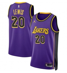 Men Los Angeles Lakers 20 Maxwell Lewis Purple 2024 Statement Edition Stitched Basketball Jersey Men Los Angeles Lakers 20 Maxwell Lewis Purple 2024 Statement Edition Stitched Basketball Jersey