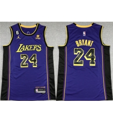 Men Los Angeles Lakers 24 Kobe Bryant Purple With NO 6 Patch Stitched Basketball Jersey Men Los Angeles Lakers 24 Kobe Bryant Purple With NO 6 Patch Stitched Basketball Jersey
