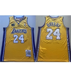 Men Los Angeles Lakers 24 Kobe Bryant Yellow 2009 10 Stitched Basketball Jersey Men Los Angeles Lakers 24 Kobe Bryant Yellow 2009 10 Stitched Basketball Jersey