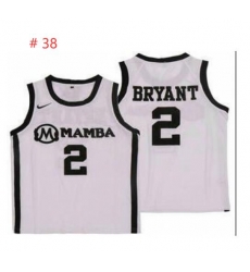 Men Los Angeles Lakers 38 Kobe Bryant Mamba White Stitched NBA Jersey Men Los Angeles Lakers 38 Kobe Bryant Mamba White Stitched NBA Jersey