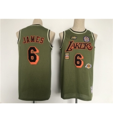 Men Los Angeles Lakers 6 LeBron James Green Military Flight Patchs Stitched Basketball Jersey Men Los Angeles Lakers 6 LeBron James Green Military Flight Patchs Stitched Basketball Jersey