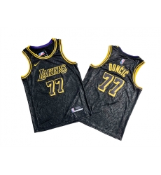 Men Los Angeles Lakers 77 Luka Doncic Black Stitched Basketball Jersey Men Los Angeles Lakers 77 Luka Doncic Black Stitched Basketball Jersey
