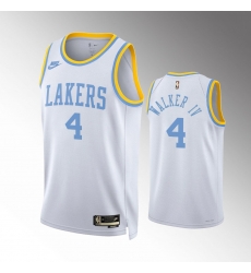 Men Los Angeles Lakers Lonnie Walker IV #4 White Stitched Basketball Jersey Men Los Angeles Lakers Lonnie Walker IV #4 White Stitched Basketball Jersey