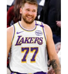 Men Los Angeles Lakers Luka Doncic #77 White Stitched NBA Jersey Men Los Angeles Lakers Luka Doncic #77 White Stitched NBA Jersey