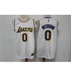 Men Nike Los Angeles Lakers 0 Russell Westbrook White Nike Diamond 75th Anniversary Swingman Jersey Men Nike Los Angeles Lakers 0 Russell Westbrook White Nike Diamond 75th Anniversary Swingman Jersey