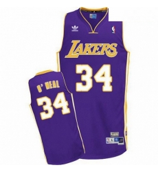 Mens Adidas Los Angeles Lakers 34 Shaquille ONeal Swingman Purple Throwback NBA Jersey Mens Adidas Los Angeles Lakers 34 Shaquille ONeal Swingman Purple Throwback NBA Jersey