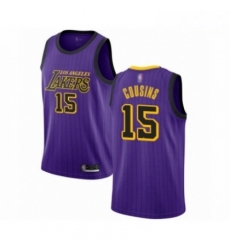 Mens Los Angeles Lakers 15 DeMarcus Cousins Authentic Purple Basketball Jersey City Edition Mens Los Angeles Lakers 15 DeMarcus Cousins Authentic Purple Basketball Jersey City Edition