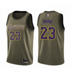 Mens Los Angeles Lakers 23 Anthony Davis Swingman Green Salute to Service Basketball Jersey Mens Los Angeles Lakers 23 Anthony Davis Swingman Green Salute to Service Basketball Jersey