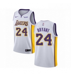 Mens Los Angeles Lakers 24 Kobe Bryant Authentic White Basketball Jersey Association Edition Mens Los Angeles Lakers 24 Kobe Bryant Authentic White Basketball Jersey Association Edition