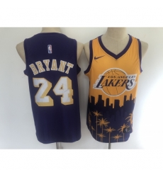 Men's Los Angeles Lakers #24 Kobe Bryant Purple Salute To Service Stitched Basketbal Jersey Men's Los Angeles Lakers #24 Kobe Bryant Purple Salute To Service Stitched Basketbal Jersey