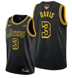 Men's Los Angeles Lakers #3 Anthony Davis 2020 Black Finals Stitched NBA Jersey Men's Los Angeles Lakers #3 Anthony Davis 2020 Black Finals Stitched NBA Jersey
