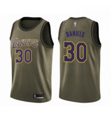 Mens Los Angeles Lakers 30 Troy Daniels Swingman Green Salute to Service Basketball Jersey Mens Los Angeles Lakers 30 Troy Daniels Swingman Green Salute to Service Basketball Jersey
