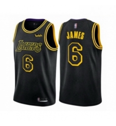 Mens Los Angeles Lakers 6 LeBron James Authentic Black City Edition Basketball Jersey Mens Los Angeles Lakers 6 LeBron James Authentic Black City Edition Basketball Jersey