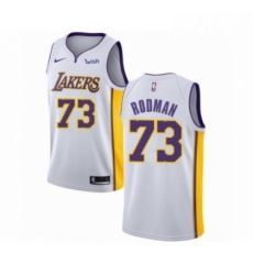 Mens Los Angeles Lakers 73 Dennis Rodman Authentic White Basketball Jersey Association Edition Mens Los Angeles Lakers 73 Dennis Rodman Authentic White Basketball Jersey Association Edition