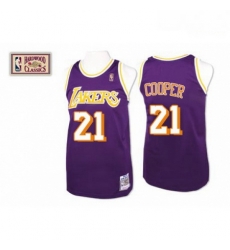 Mens Mitchell and Ness Los Angeles Lakers 21 Michael Cooper Swingman Purple Throwback NBA Jersey Mens Mitchell and Ness Los Angeles Lakers 21 Michael Cooper Swingman Purple Throwback NBA Jersey