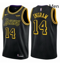 Mens Nike Los Angeles Lakers 14 Brandon Ingram Authentic Black City Edition NBA Jersey Mens Nike Los Angeles Lakers 14 Brandon Ingram Authentic Black City Edition NBA Jersey