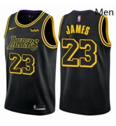 Mens Nike Los Angeles Lakers 23 LeBron James Authentic Black City Edition NBA Jersey Mens Nike Los Angeles Lakers 23 LeBron James Authentic Black City Edition NBA Jersey