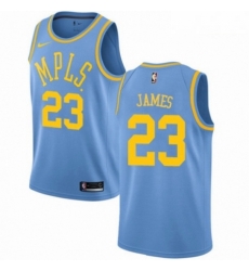 Mens Nike Los Angeles Lakers 23 LeBron James Swingman Blue Hardwood Classics NBA Jersey Mens Nike Los Angeles Lakers 23 LeBron James Swingman Blue Hardwood Classics NBA Jersey