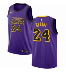 Mens Nike Los Angeles Lakers 24 Kobe Bryant Swingman Purple NBA Jersey City Edition Mens Nike Los Angeles Lakers 24 Kobe Bryant Swingman Purple NBA Jersey City Edition