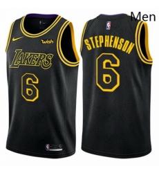 Mens Nike Los Angeles Lakers 6 Lance Stephenson Swingman Black City Edition NBA Jersey Mens Nike Los Angeles Lakers 6 Lance Stephenson Swingman Black City Edition NBA Jersey