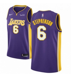Mens Nike Los Angeles Lakers 6 Lance Stephenson Swingman Purple NBA Jersey Statement Edition Mens Nike Los Angeles Lakers 6 Lance Stephenson Swingman Purple NBA Jersey Statement Edition