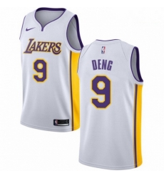 Mens Nike Los Angeles Lakers 9 Luol Deng Authentic White NBA Jersey Association Edition Mens Nike Los Angeles Lakers 9 Luol Deng Authentic White NBA Jersey Association Edition